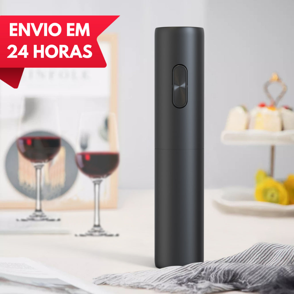 Abridor de Vinho Eléctrico Saca Rolhas Automático USB Recarregável