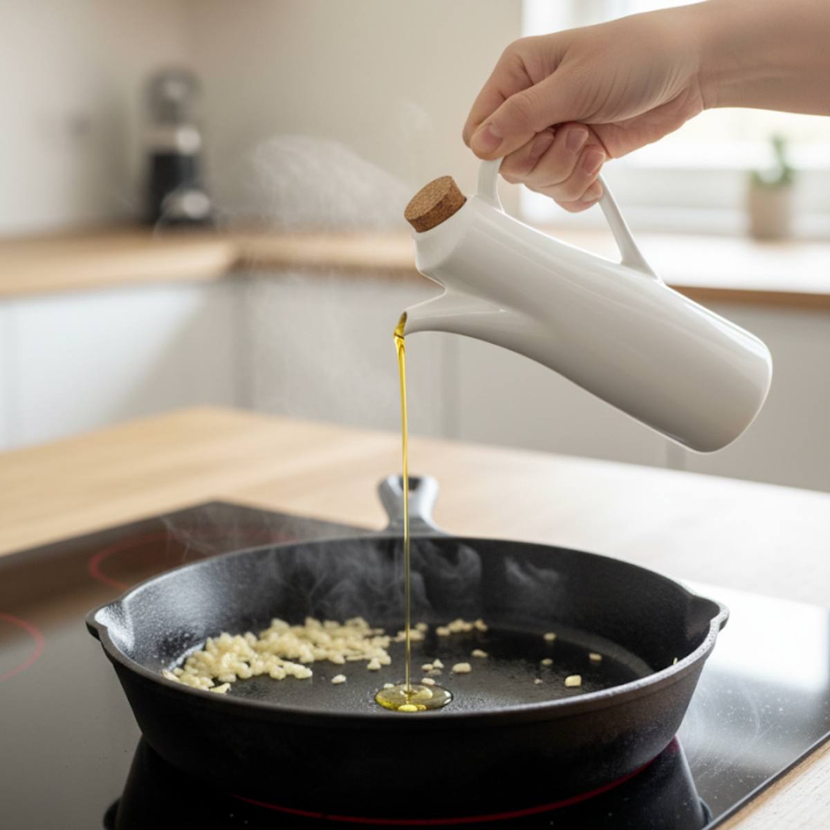 Azeiteiro de Cerâmica Oásis 250ml com Rolha de Cortiça