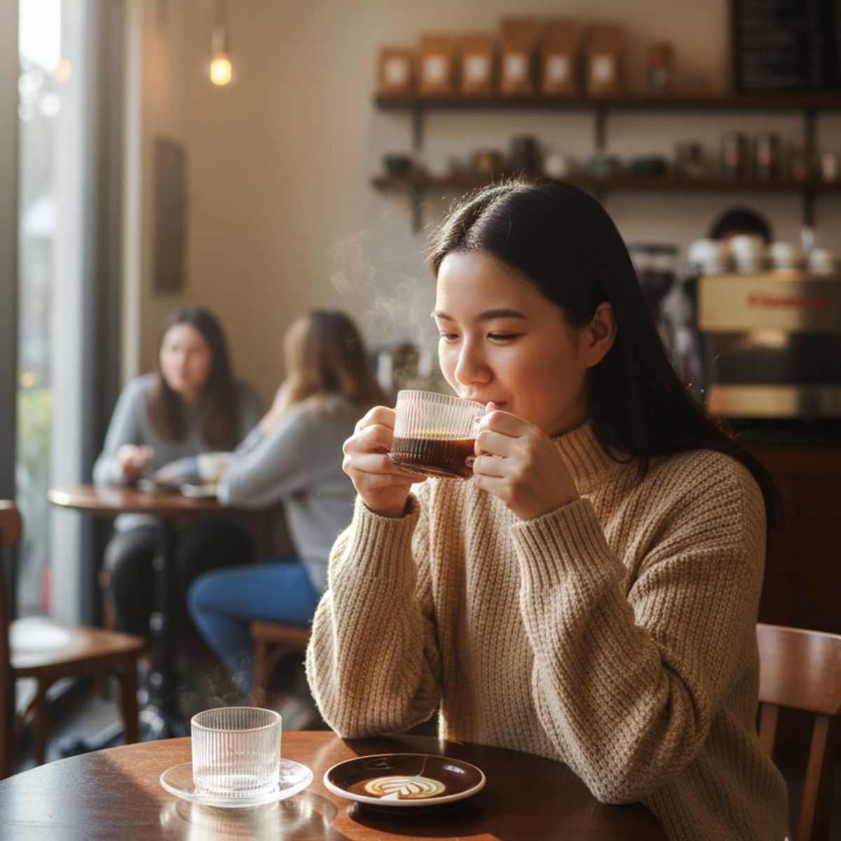 Jogo De Canecas De Vidro 4 Peças 170ml Xícara Café Chá Mesa Posta