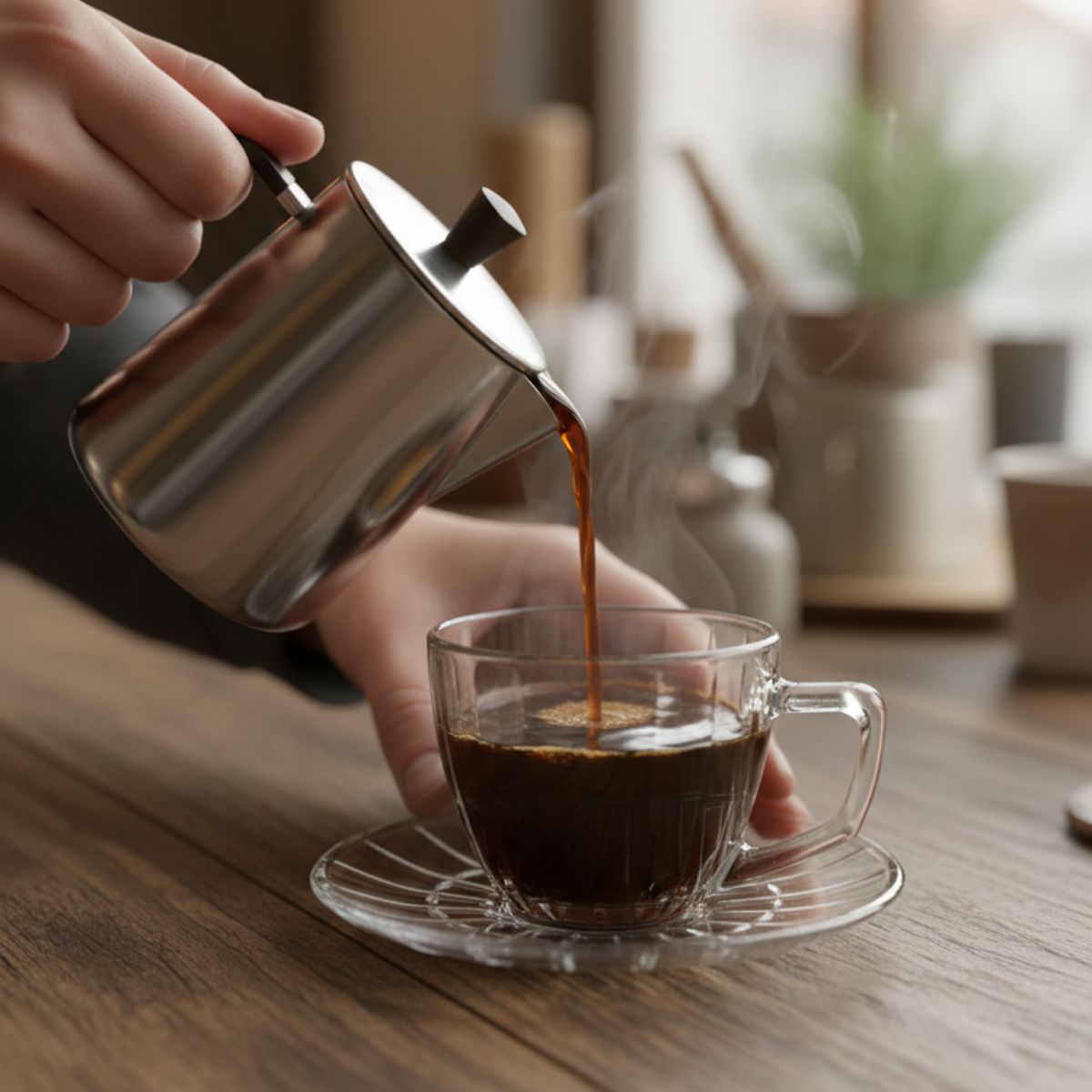 Jogo De 4 Xícaras Para Café Vidro 90ml Conjunto Xícaras e Pires