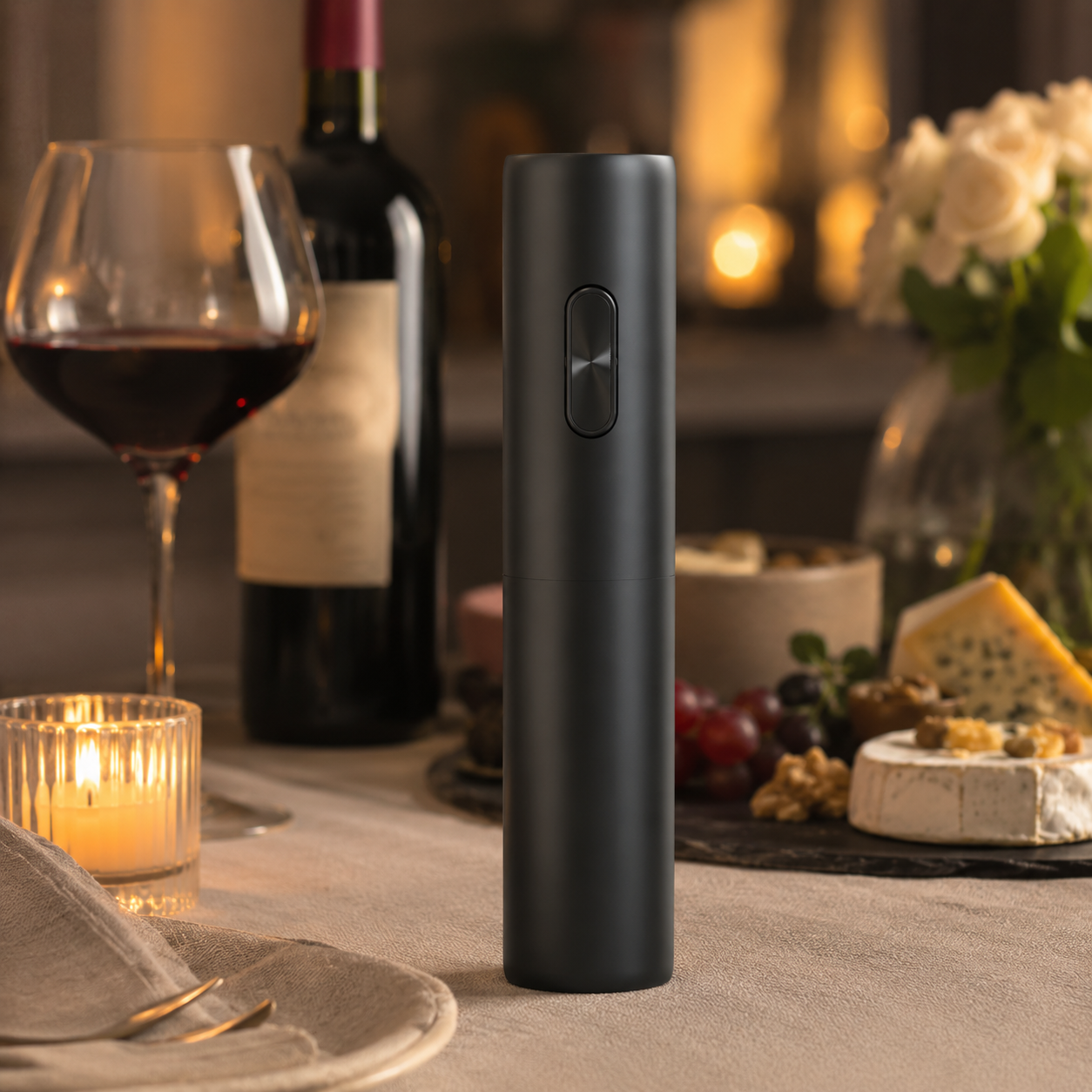 Abridor de Vinho Eléctrico Saca Rolhas Automático USB Recarregável
