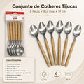 Conjunto de Talheres 6 Peças de Aço Inox Tijucas 19 Cm