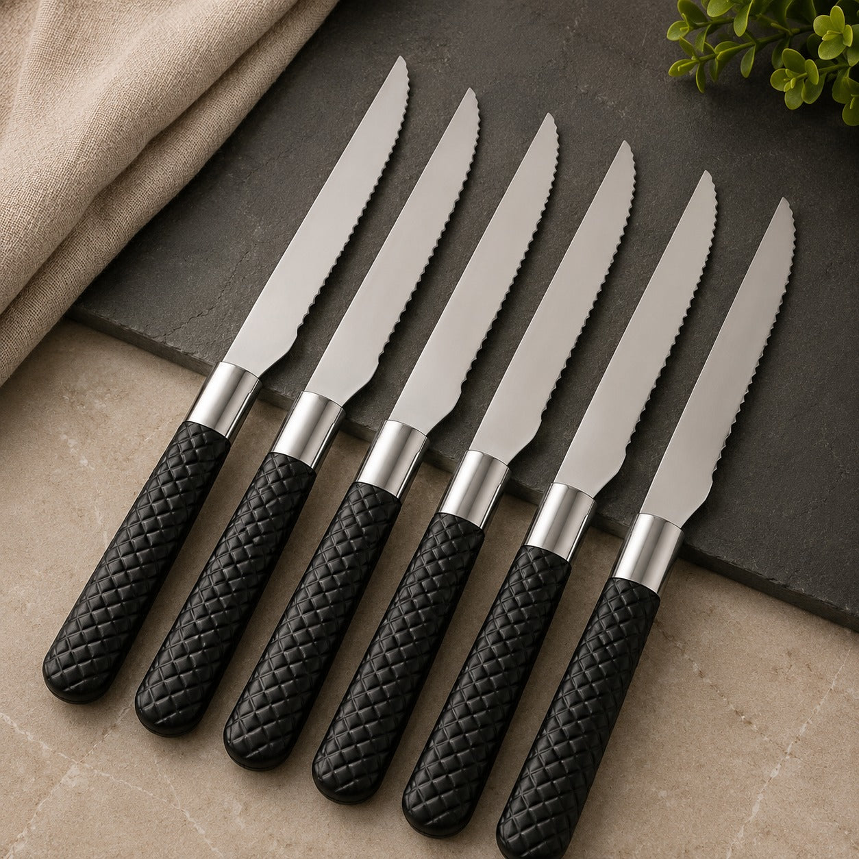 Conjunto de Facas Viana 6 Peças 22 cm Aço inox