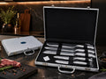 Kit de Facas Com 5 Peças e Maleta Prateada