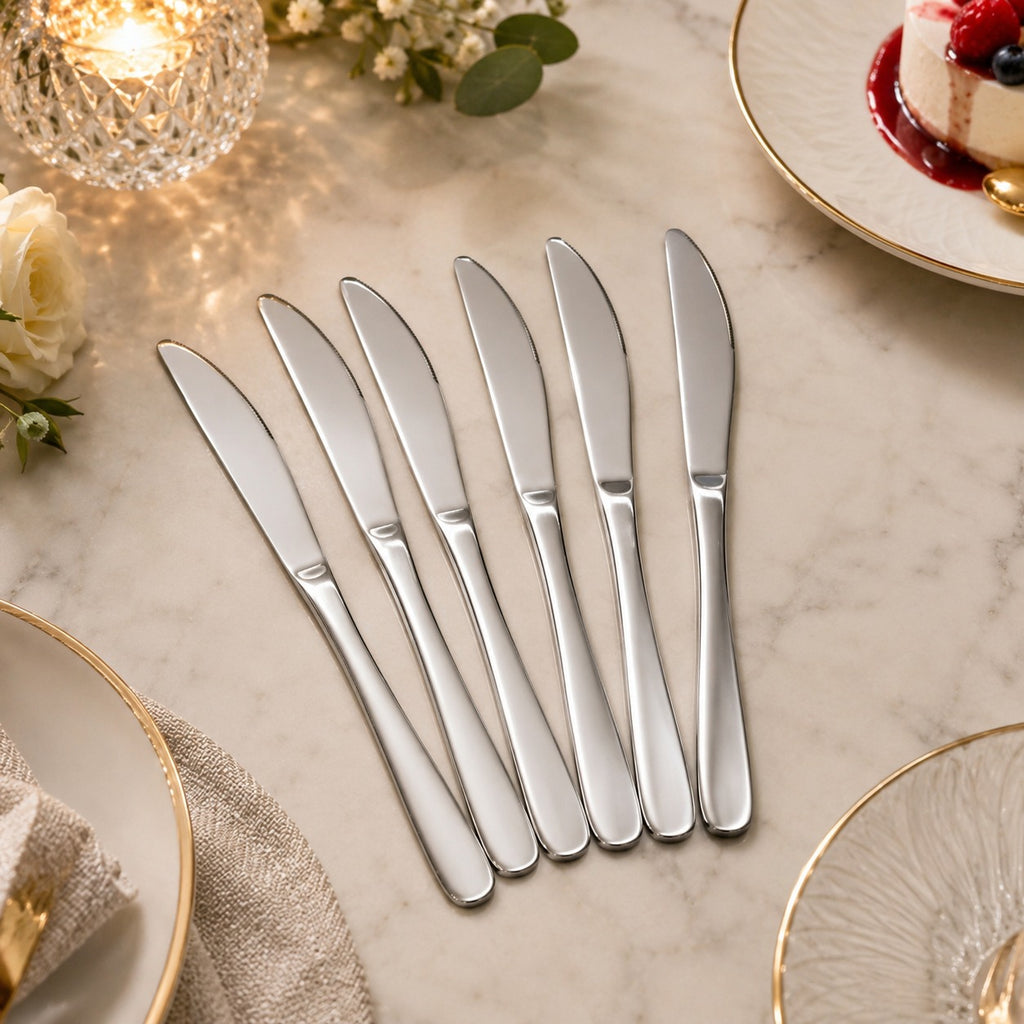 Faca de Sobremesa 6 Peças 19,7 cm Aço Inox