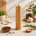 Moedor de Pimenta e Sal Bambu 21cm Núcleo de Cerâmica Manual Ajustável