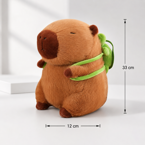 Capivara de Pelúcia Fofinha com Mochila 33 cm