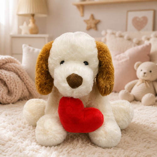 Cachorro de Pelúcia Com Coraçãozinho 15 cm