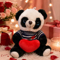 Pandinha de Pelúcia Pequeno com Roupinha e Coração