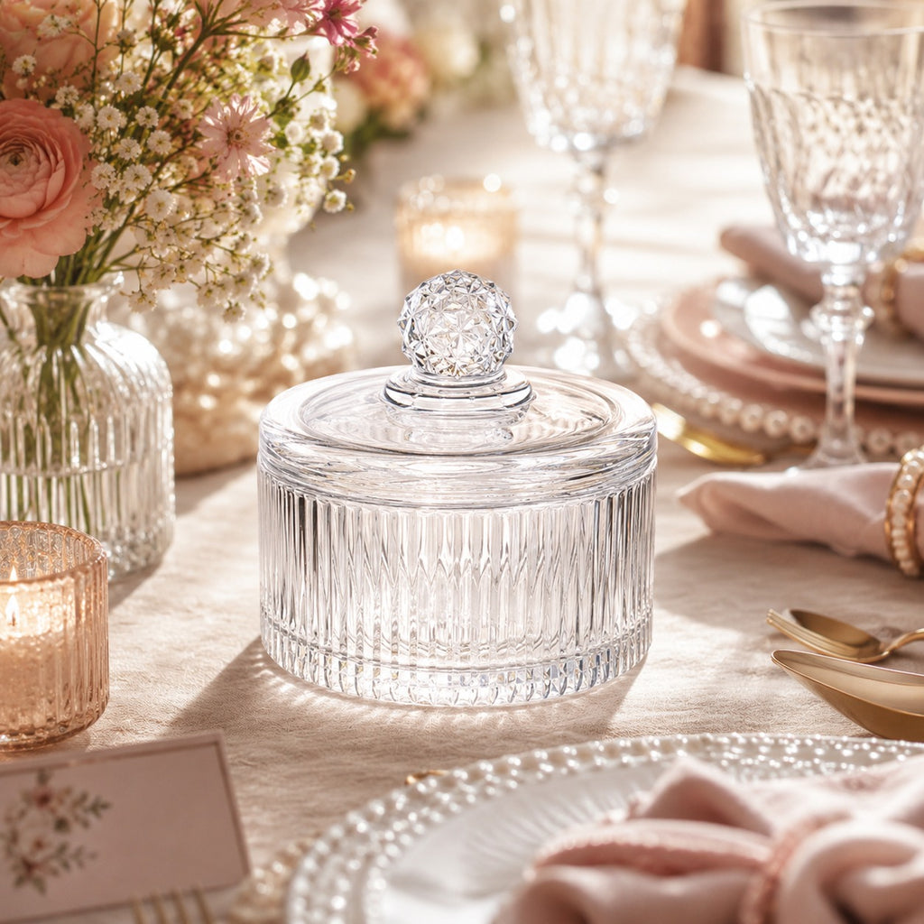 Potiche de Vidro Cristal Decorativo Hauskraft 10 cm