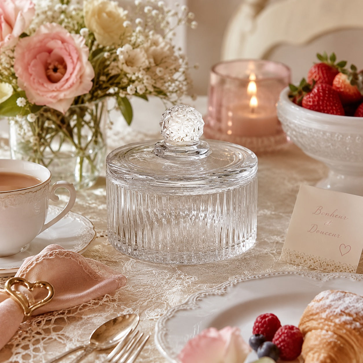 Potiche de Vidro Cristal Decorativo Hauskraft 10 cm