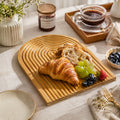 Bandeja de Bambu Decorativa Retangular 39x17cm para Servir Café, Petiscos e Mesa Posta