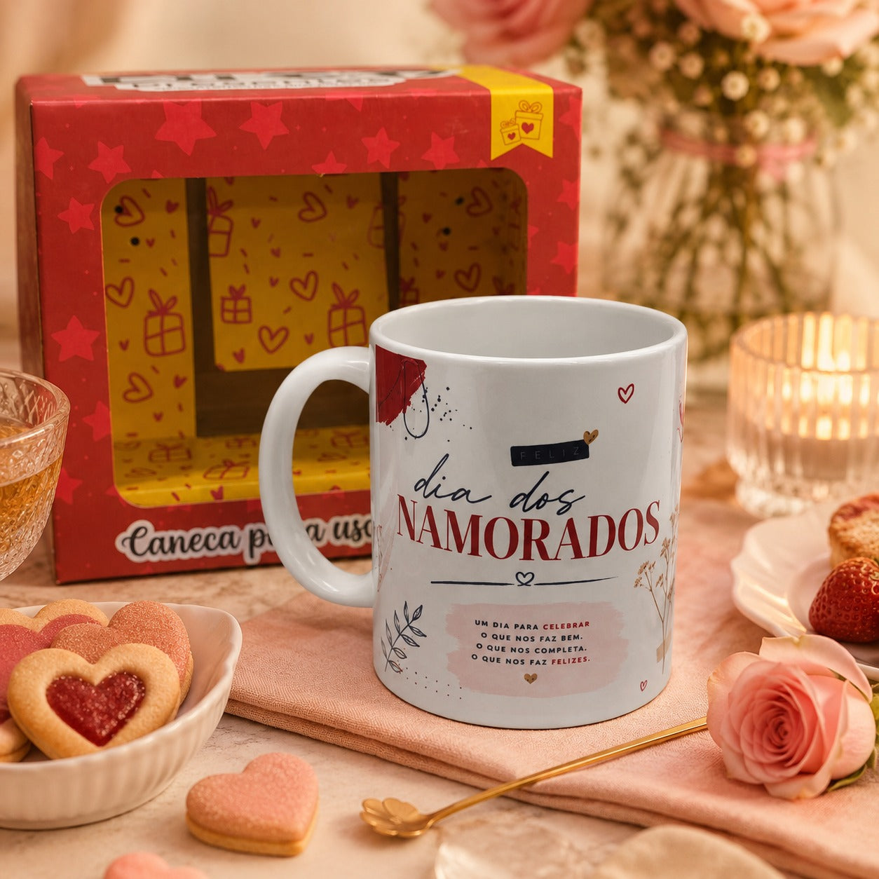 Caneca de Cerâmica Dia Dos Namorados 320 ML