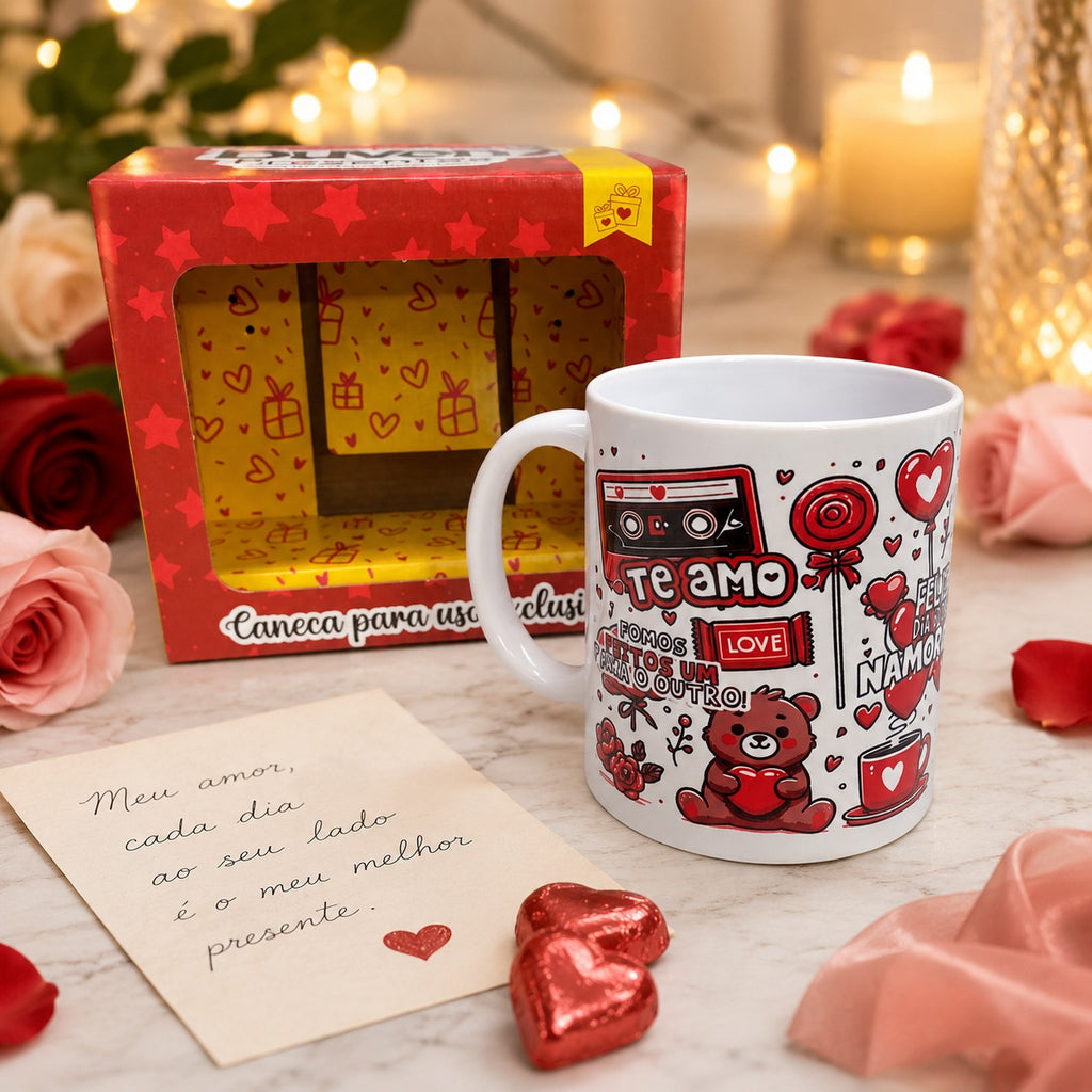 Caneca de Cerâmica Dia Dos Namorados 320 ML