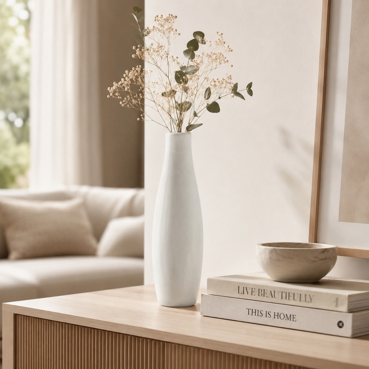 Vaso de Cerâmica Gemini 25 Cm Decorativo