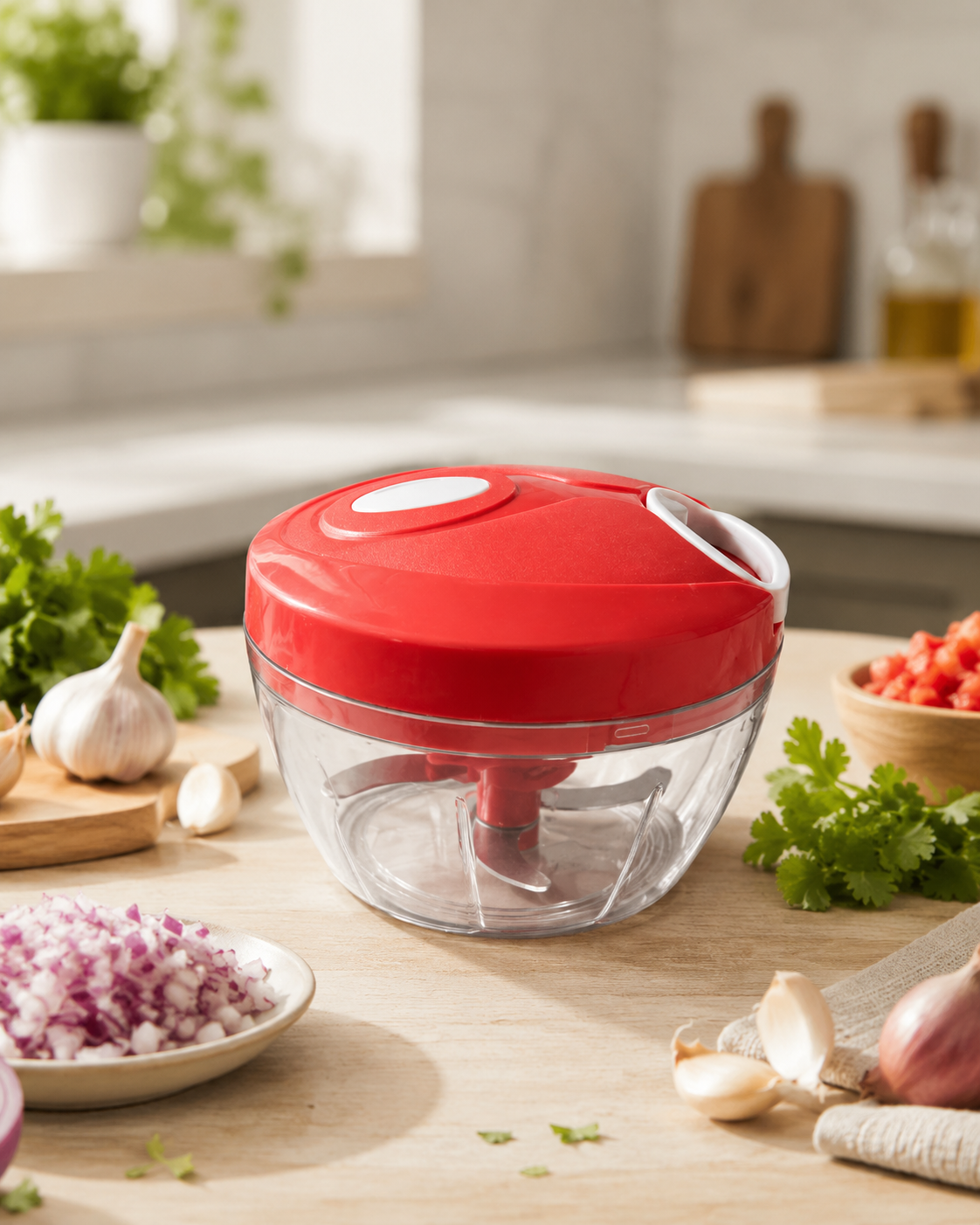 Processador de Alimentos Multi-Funcional 500 ML Manual 3 Lâminas