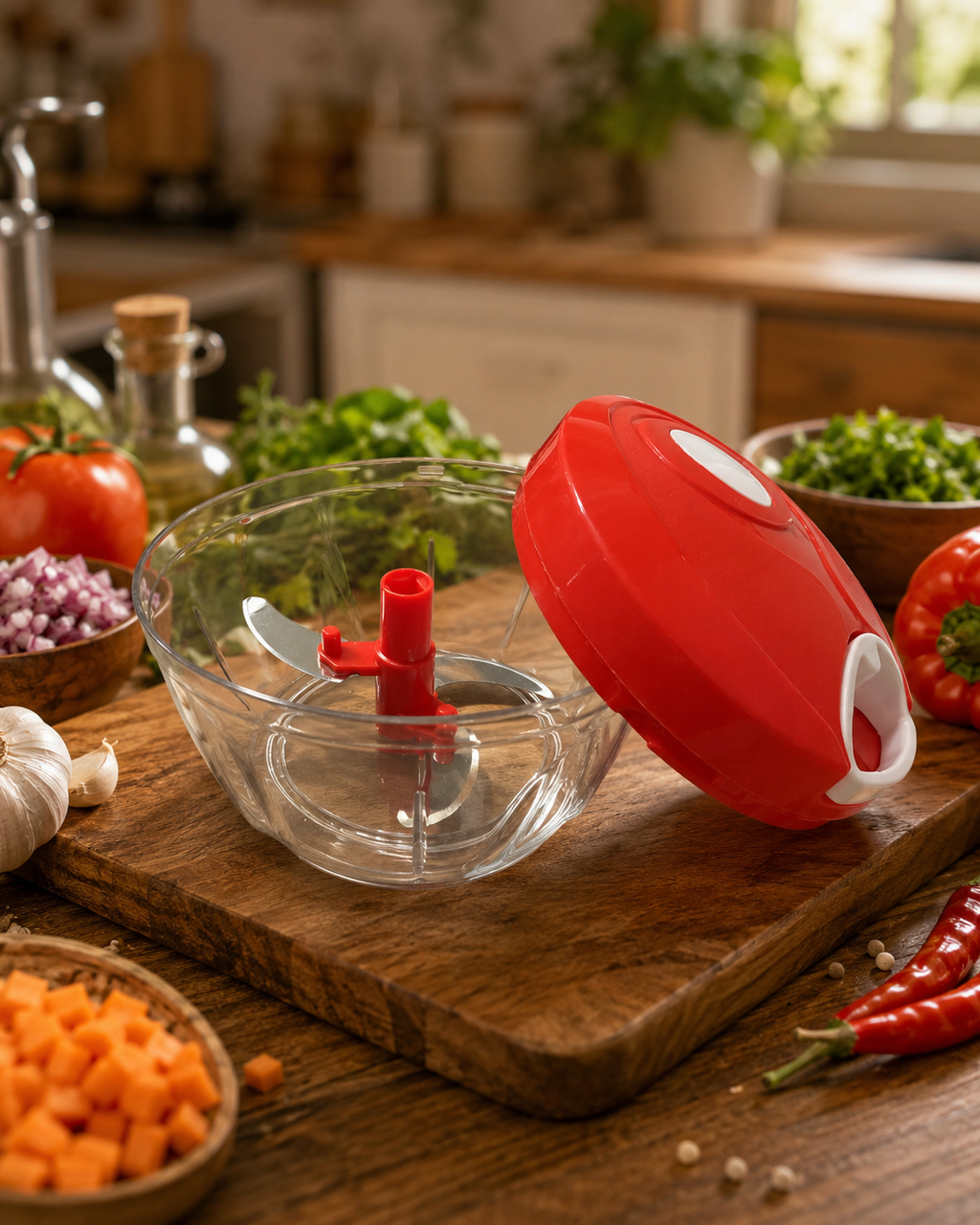 Processador de Alimentos Multi-Funcional 500 ML Manual 3 Lâminas