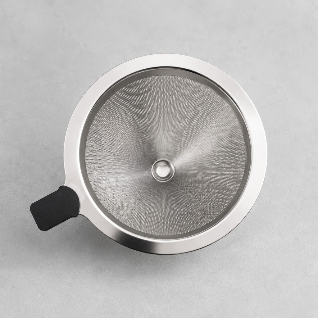Filtro coador de Café Chá em Aço Inox com Alça Silicone 11cm