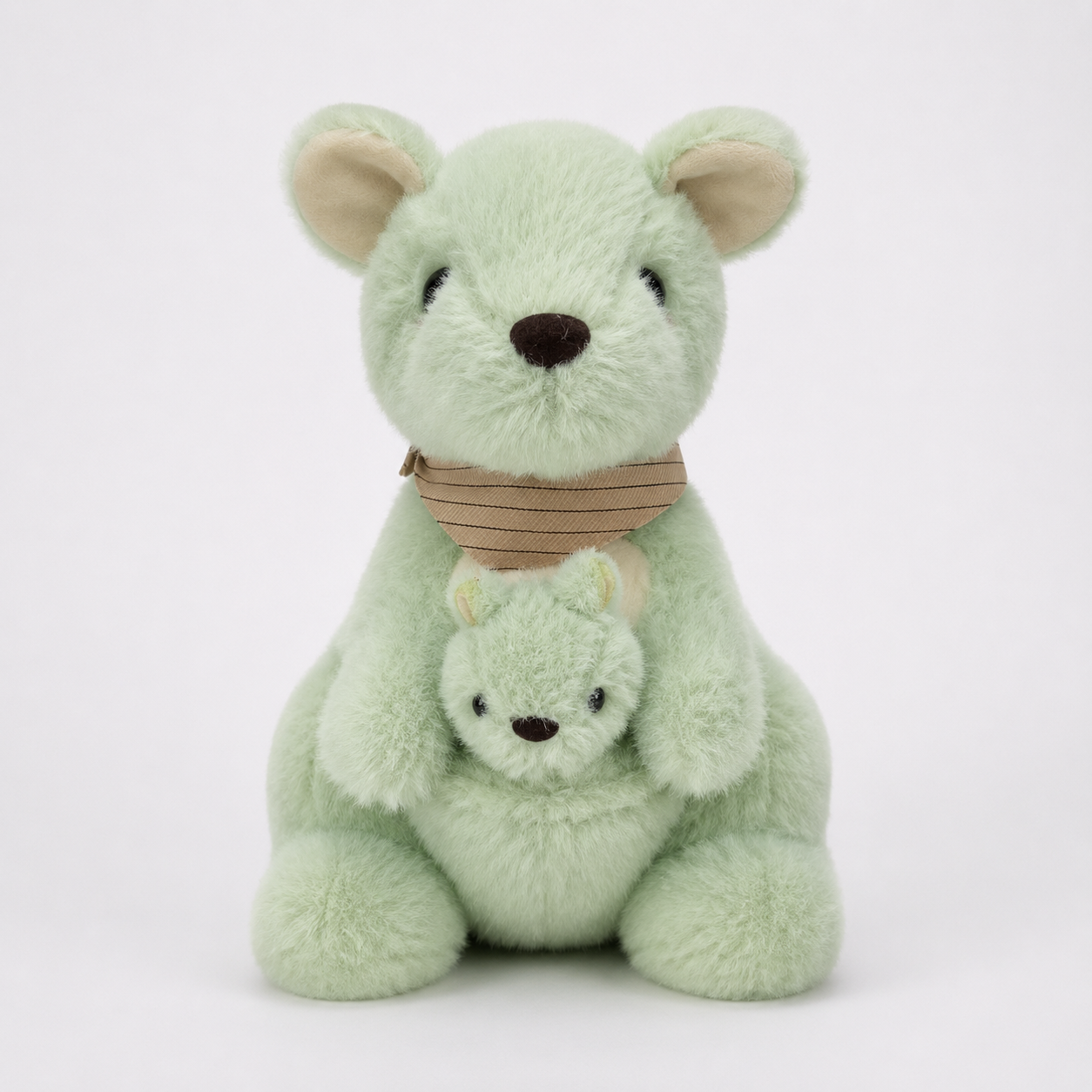 Canguru de Pelúcia com Filhote 23 cm Macio Infantil Decorativo