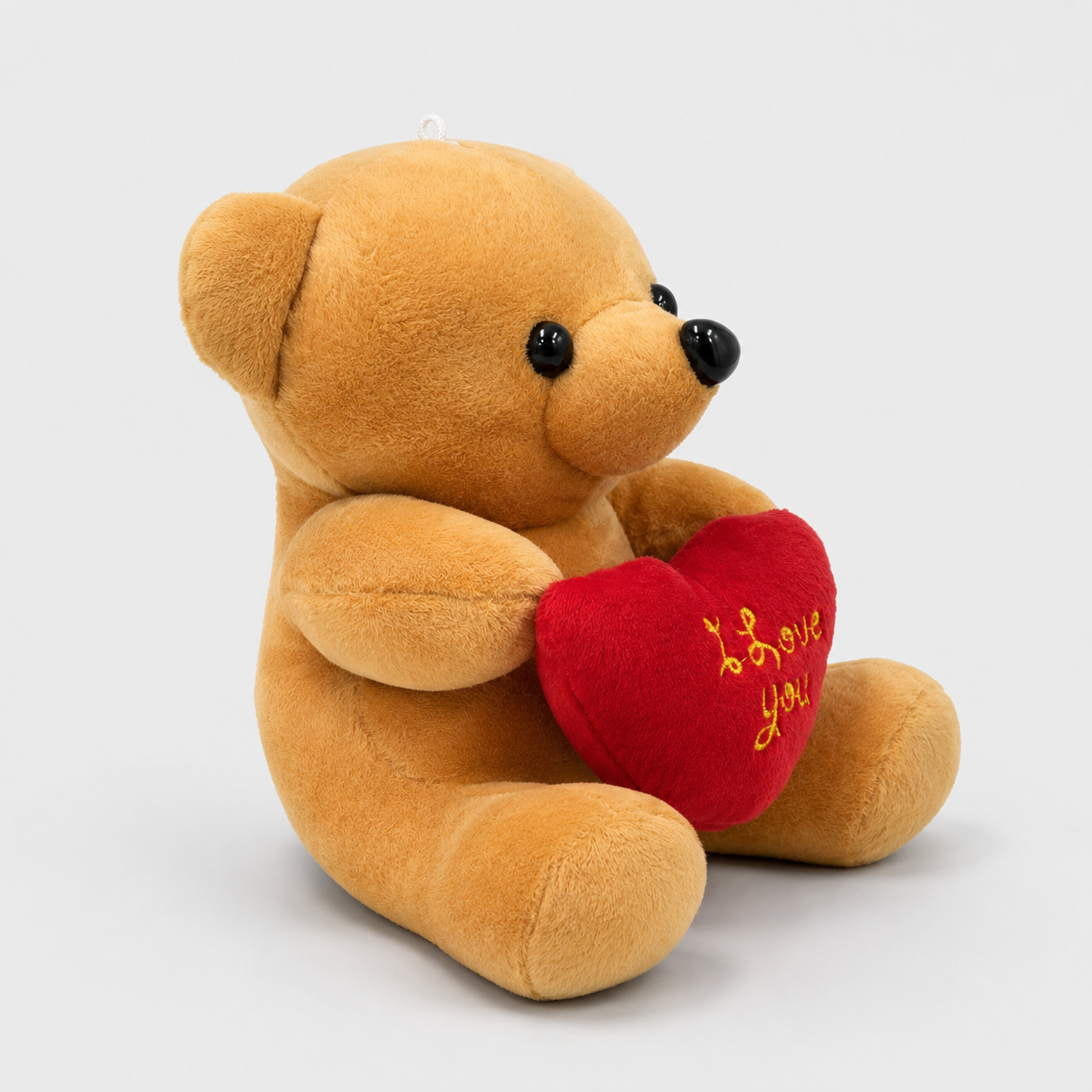 Ursinho 18 cm Com Coração I Love You em Poliéster e Cordinha