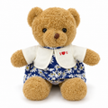 Ursa de Pelúcia com Roupinha Florida 38 cm