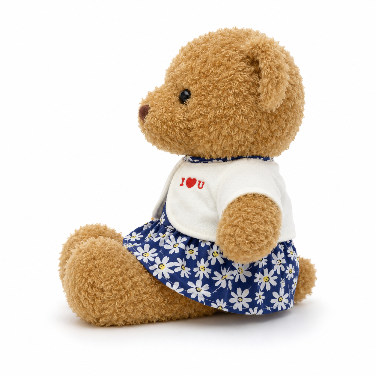 Ursa de Pelúcia com Roupinha Florida 38 cm
