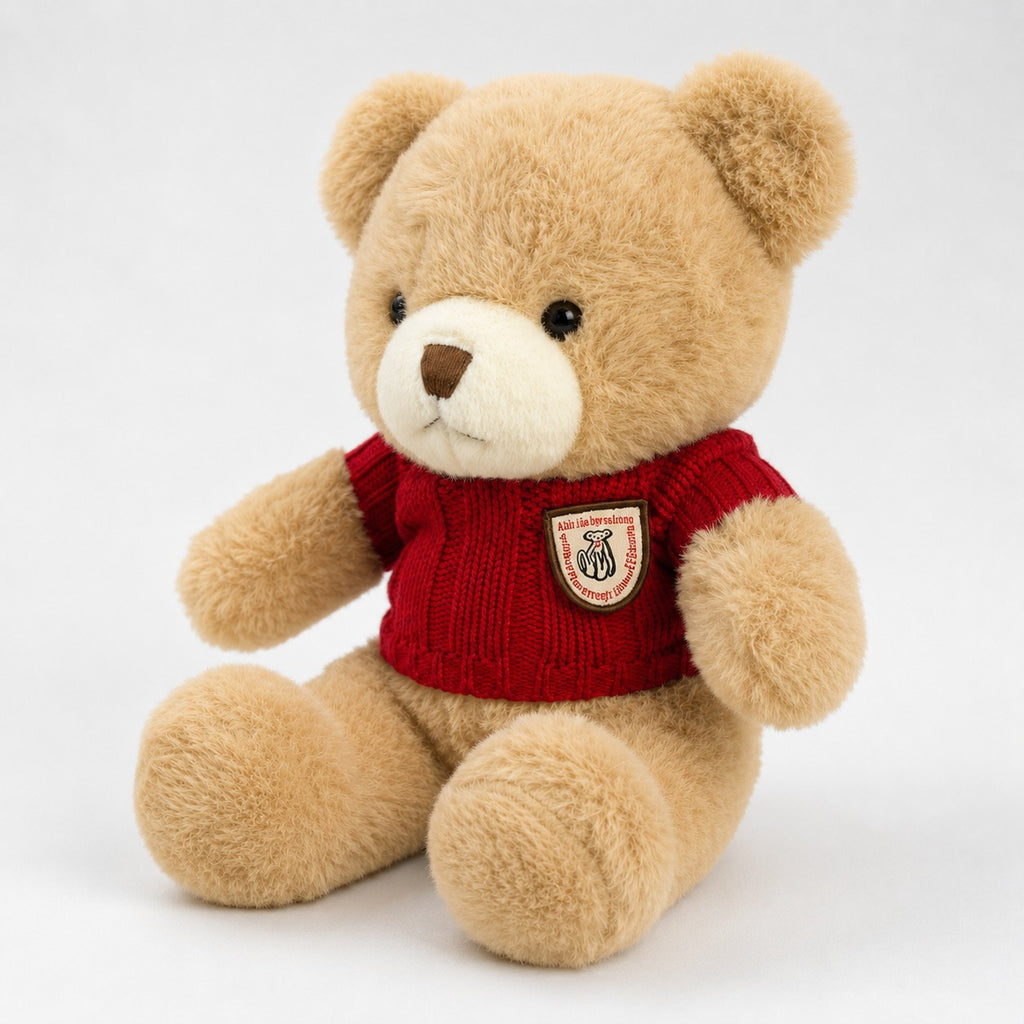 Urso de Pelúcia 30 cm com Blusa de Tricô Macio - Mix Cores