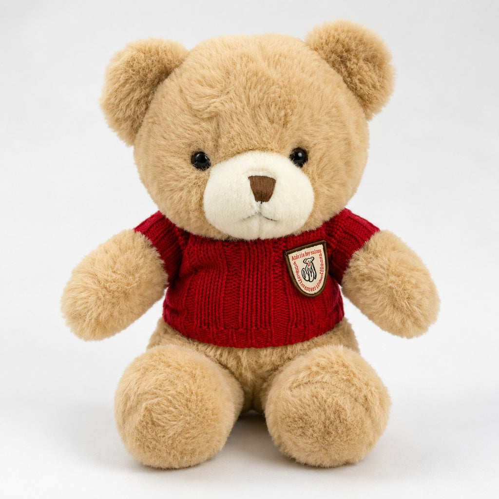 Urso de Pelúcia 30 cm com Blusa de Tricô Macio - Mix Cores