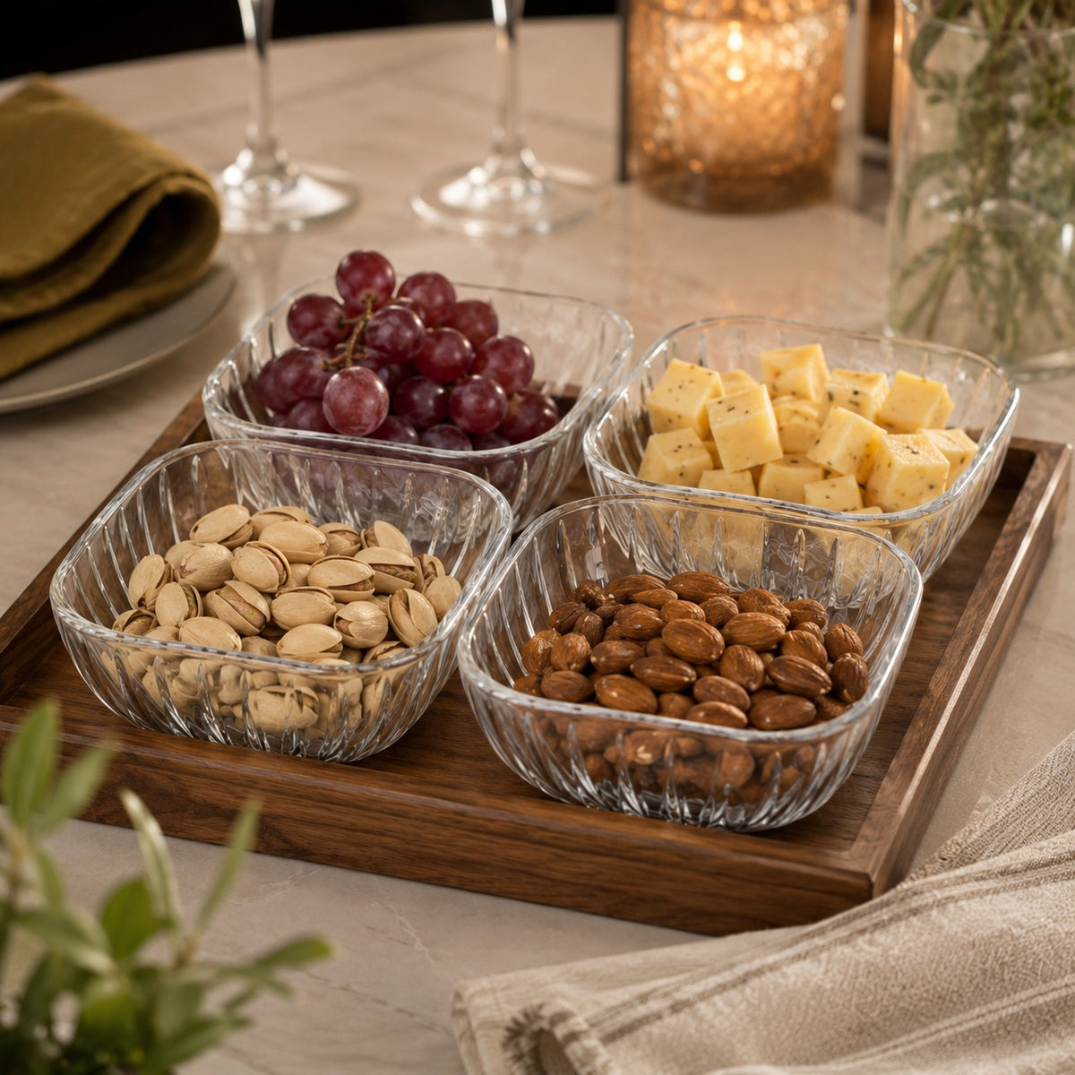 Conjunto de 4 Petisqueiras em Vidro 280 ML Hauskraft