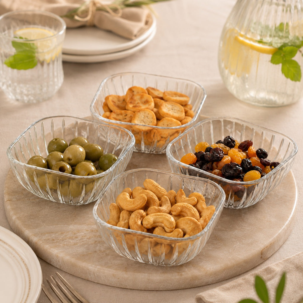 Conjunto de 4 Petisqueiras em Vidro 280 ML Hauskraft