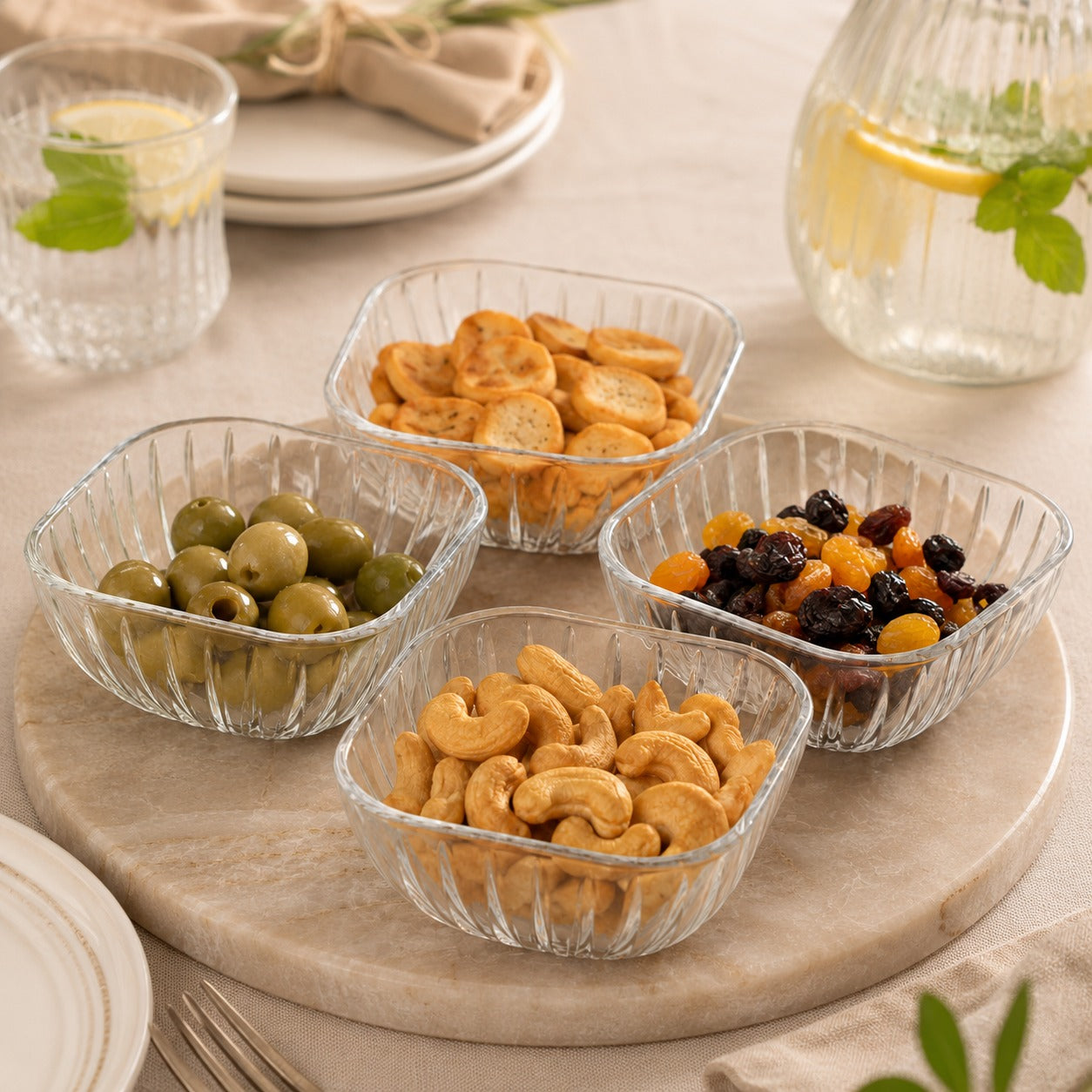 Conjunto de 4 Petisqueiras em Vidro 280 ML Hauskraft