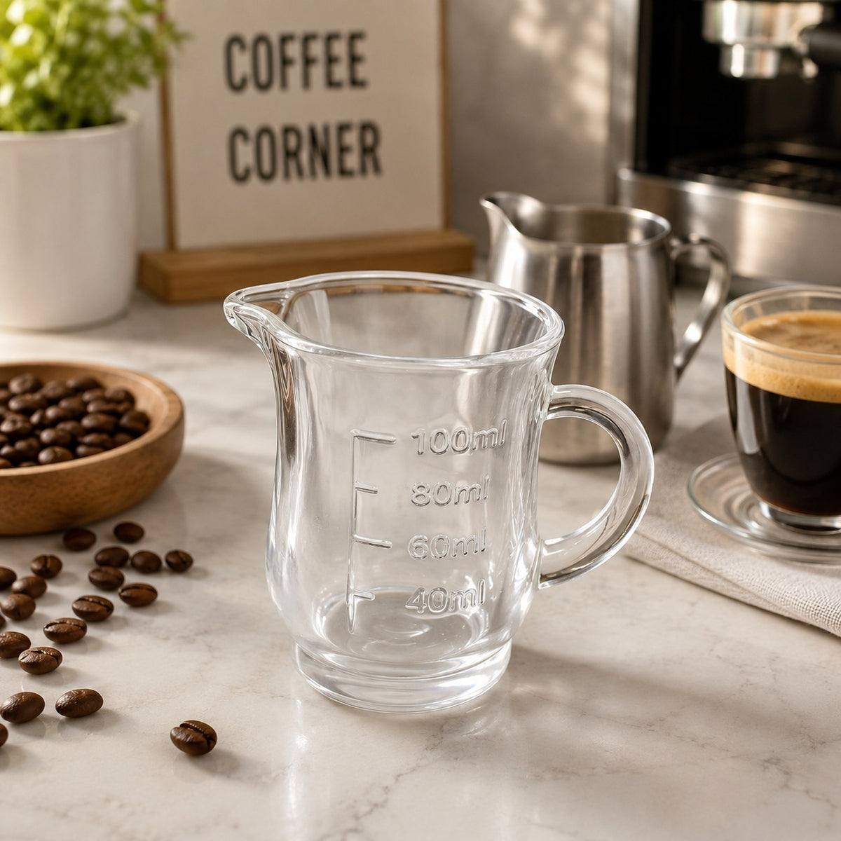 Dosador Medidor de Vidro 100ml com Alça e Bico Hauskraft