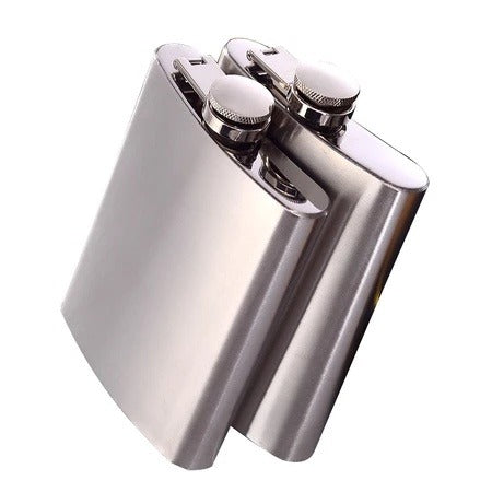 Cantil De Bolso 230ml Porta Bebida Em Aço Inox Clássico