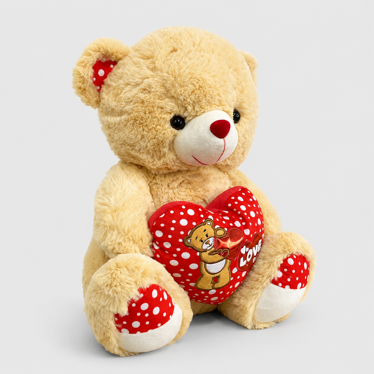 Urso de Pelúcia com Grande Coração 40 Cm Love