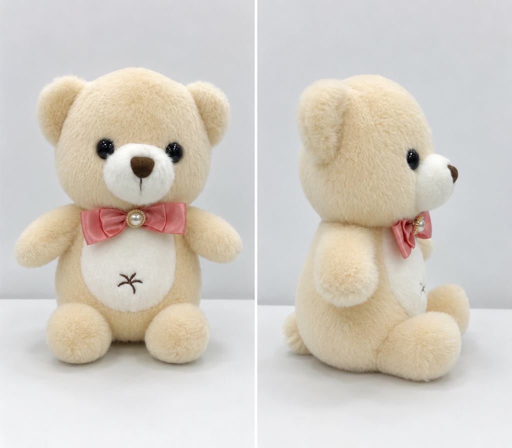 Ursinho de Lacinho com Brilho 23Cm Mix Cores