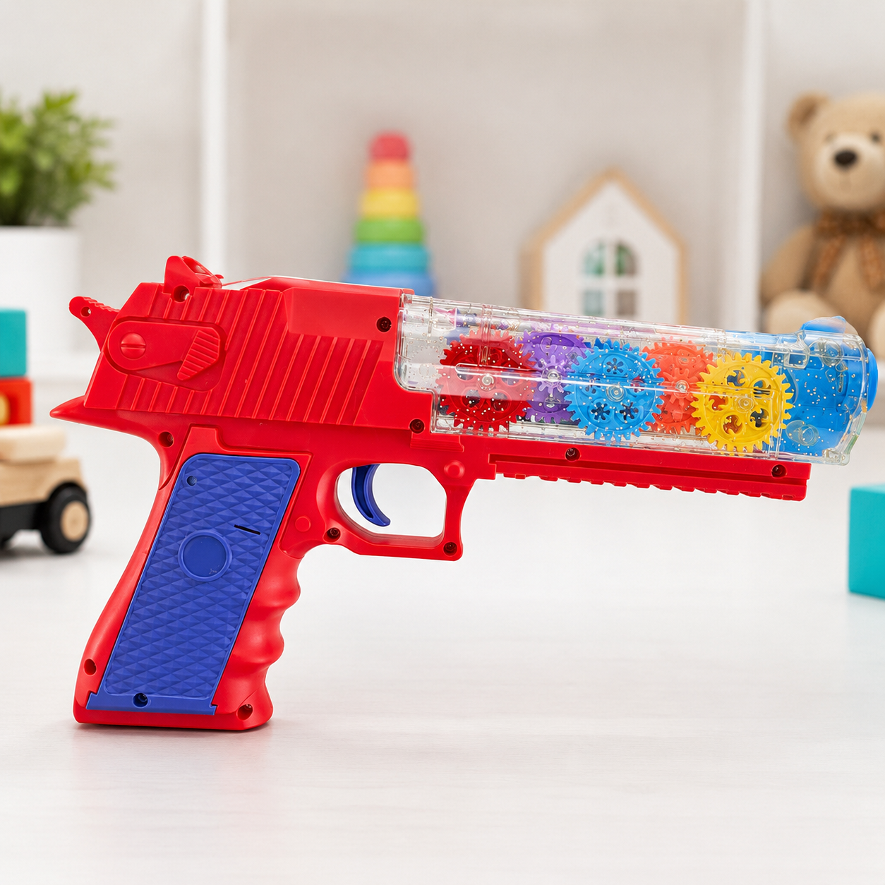 Brinquedo Arma de Plástico com Luzes e Flash Robotic Music