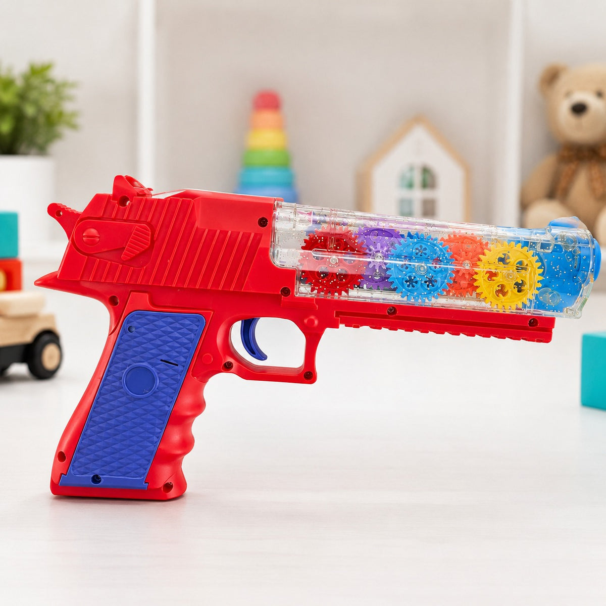 Brinquedo Arma de Plástico com Luzes e Flash Robotic Music