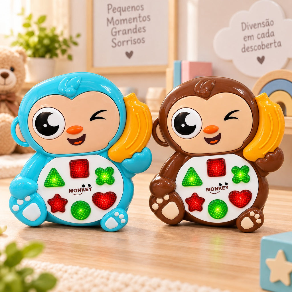 Teclado Musical Infantil Macaco – Brinquedo Educativo com Sons