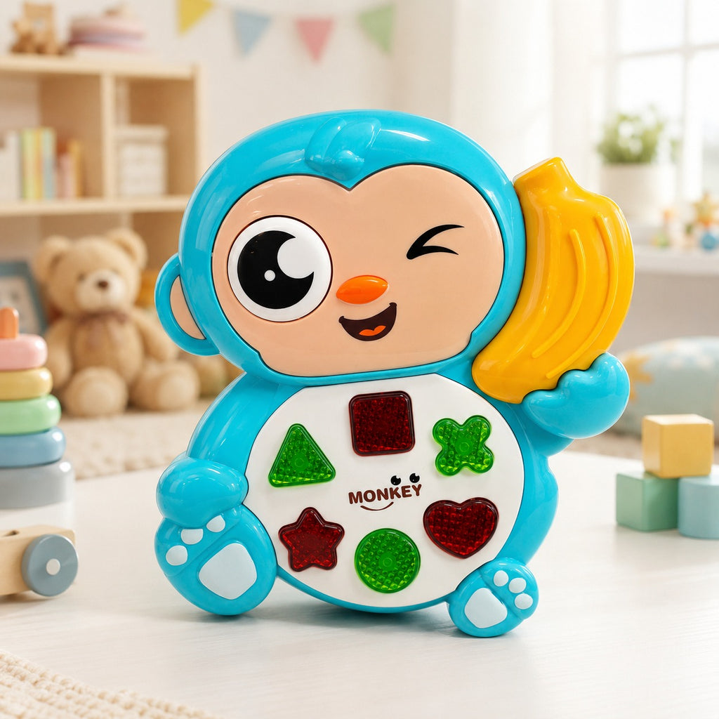 Teclado Musical Infantil Macaco – Brinquedo Educativo com Sons