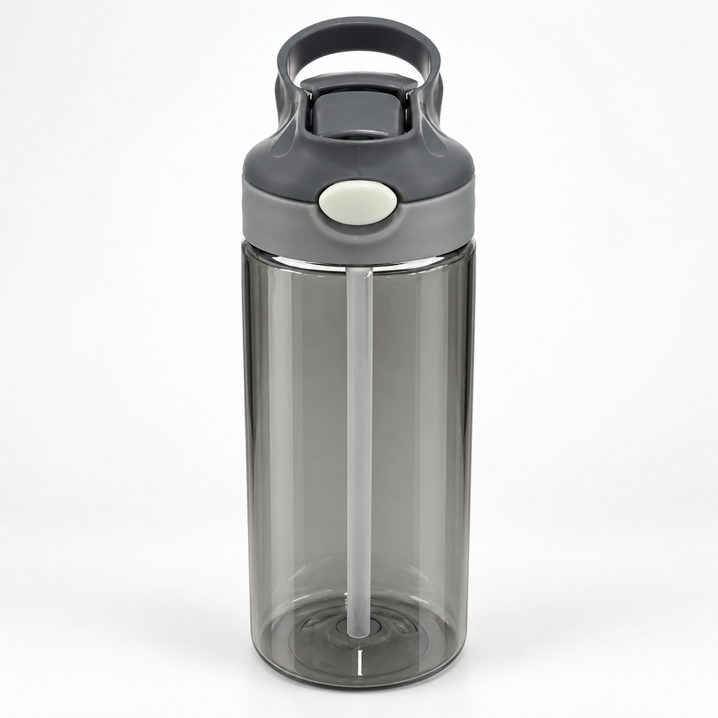 Garrafa Fitness 700ML Com Tampa Automática Com Botão e Alça