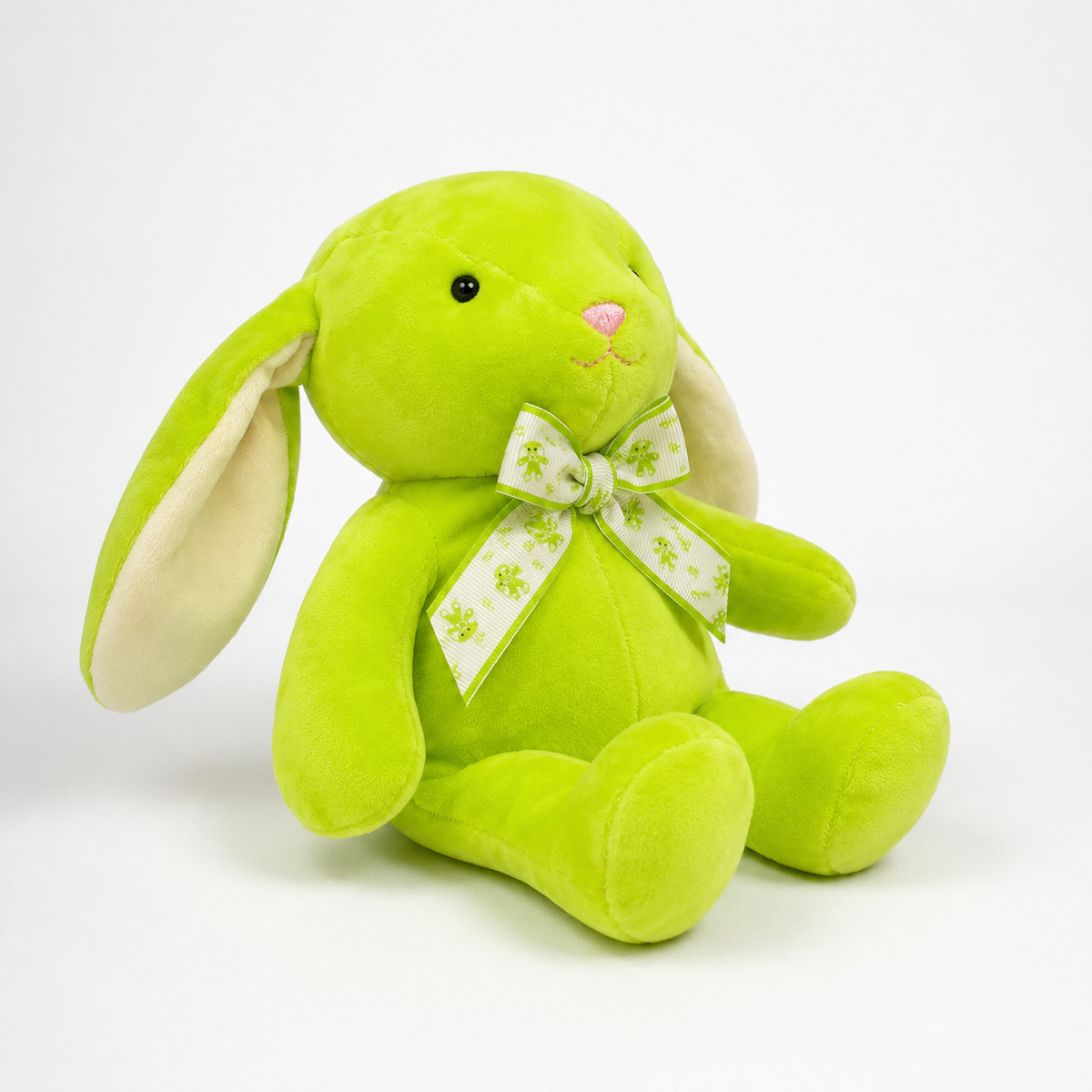 Coelinho de Pelúcia Mácio Com Gravata 20Cm Mix Cores
