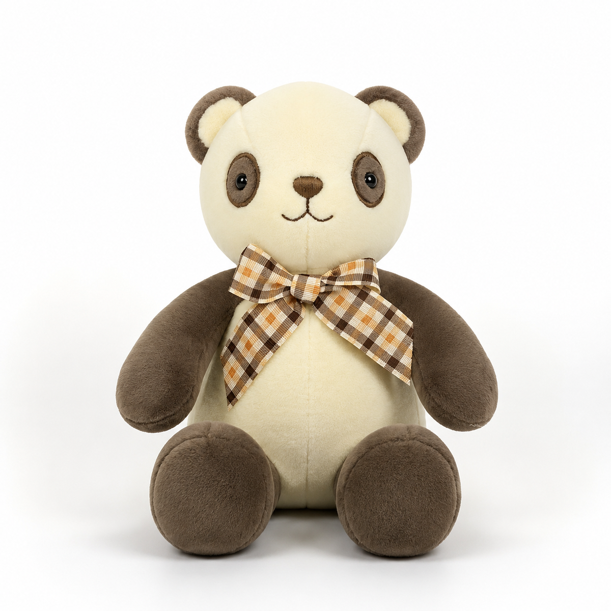 Ursinho Panda de Pelúcia Colorido Com Gravata 30CM Macio