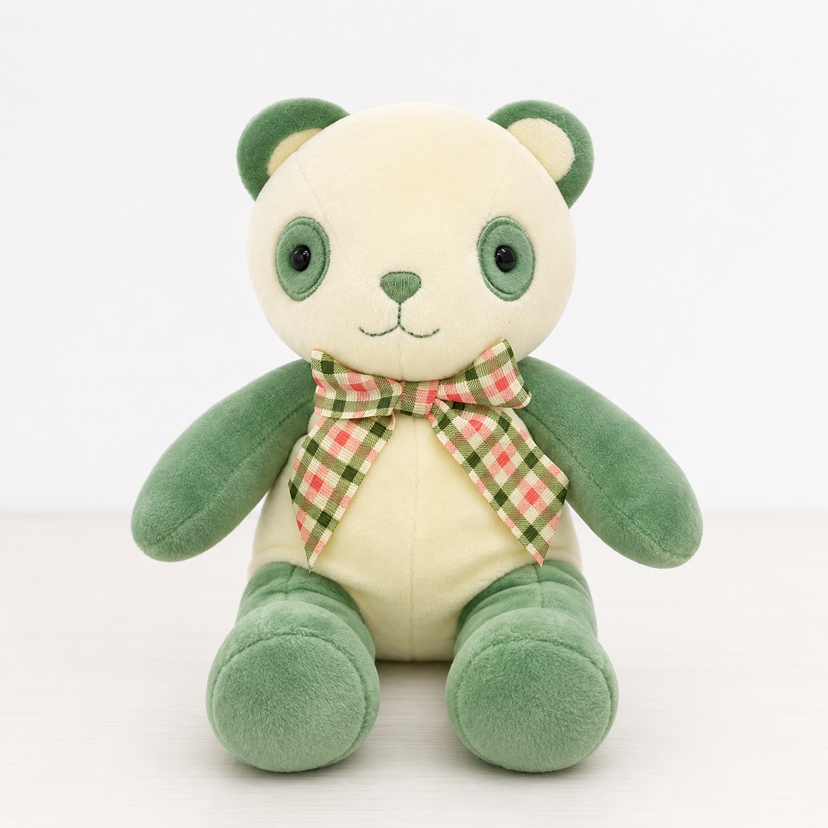 Ursinho Panda de Pelúcia Colorido Com Gravata 30CM Macio