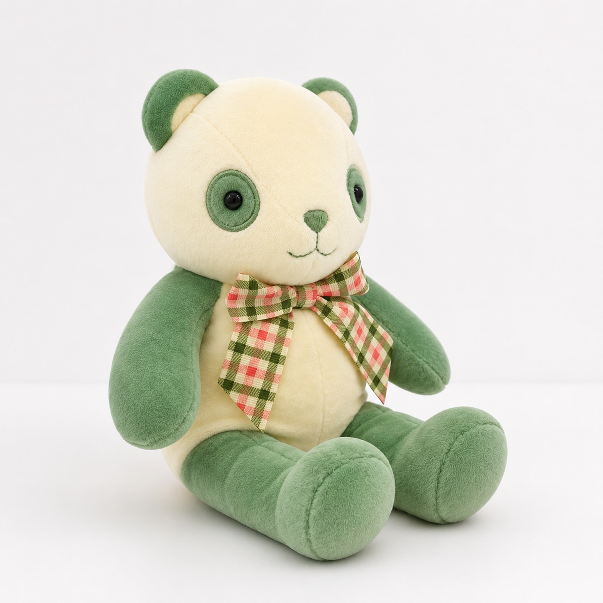 Ursinho Panda de Pelúcia Colorido Com Gravata 30CM Macio