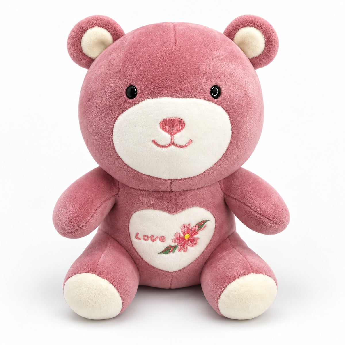 Ursinho de Pelúcia 20 cm com Coração Bordado – Mix de Modelos e Cores