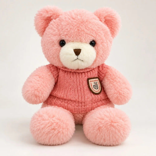 Urso de Pelúcia 35 cm com Blusa de Tricô Macio - Mix Cores