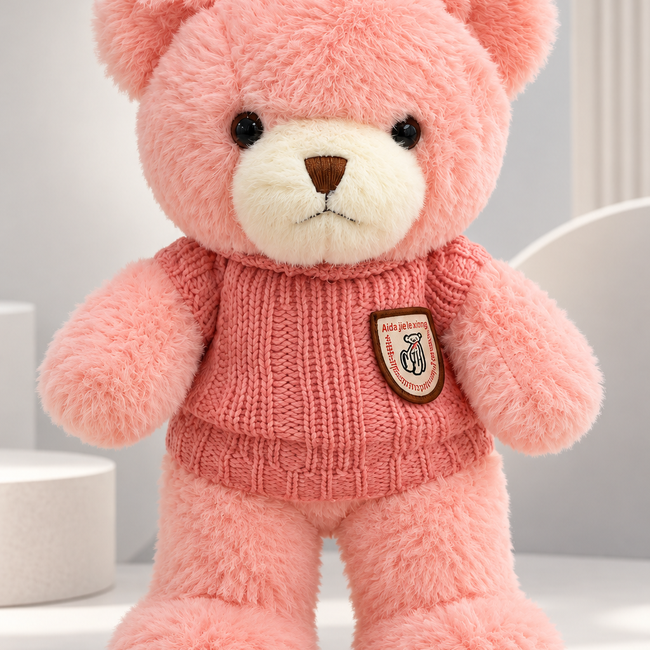 Urso de Pelúcia 35 cm com Blusa de Tricô Macio - Mix Cores