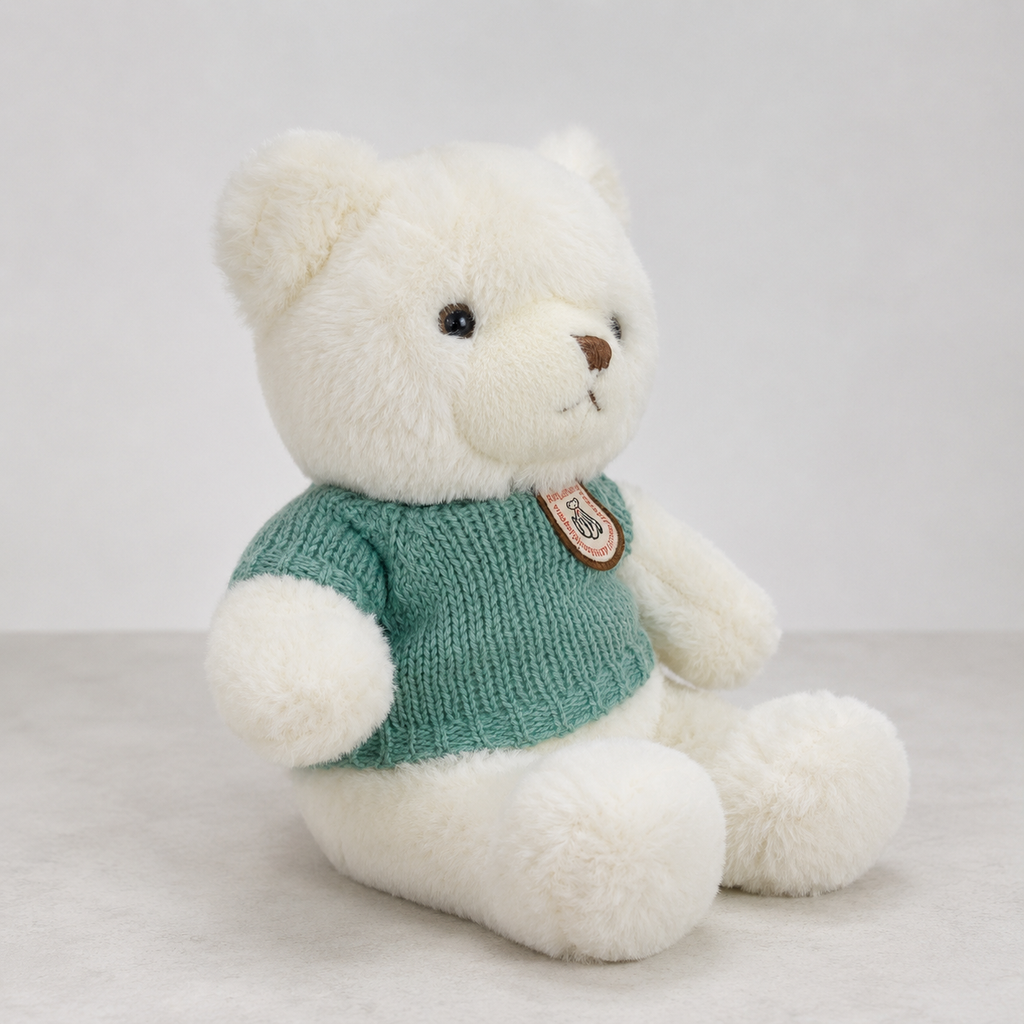 Urso de Pelúcia 35 cm com Blusa de Tricô Macio - Mix Cores
