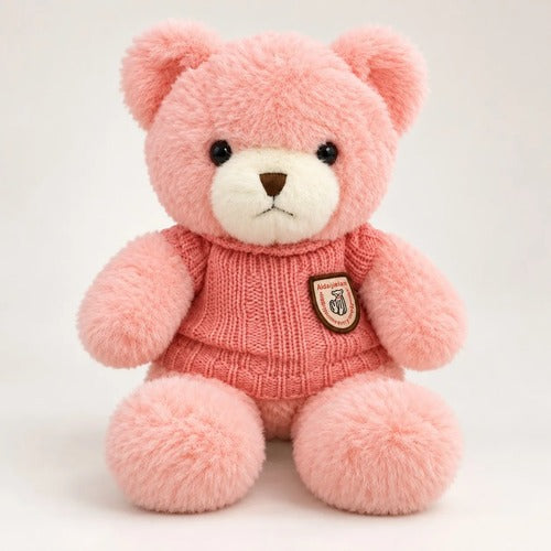 Urso de Pelúcia 35 cm com Blusa de Tricô Macio - Mix Cores
