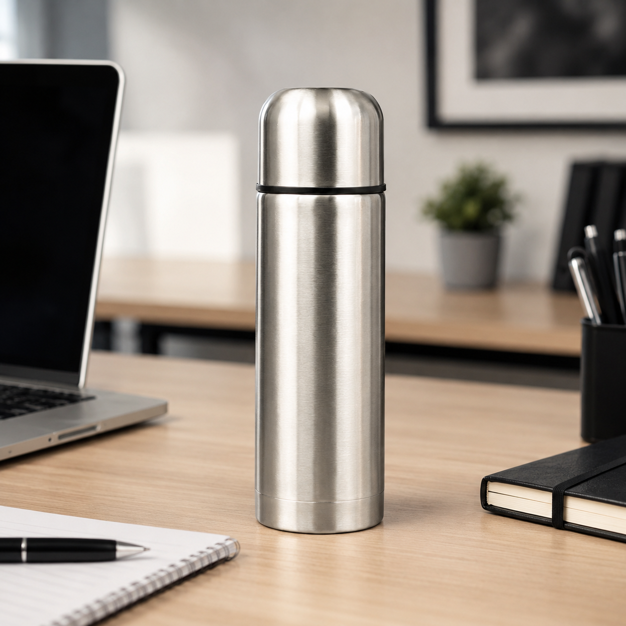 Garrafa Térmica Inox 350ml Portátil Café Chá Água Tampa Copo